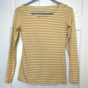 Banana Republic Striped Cotton Long Sleeve T-Shirt